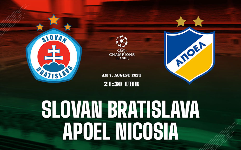 Slovan Bratislava &#8211; APOEL Nikosia: Prognose und Wettquoten für das Champions-League-Qualifikationsspiel am 7. August 2024