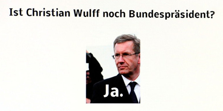 Buchmacher Wetten auf Rücktritt von Bundespräsident Christian Wulff